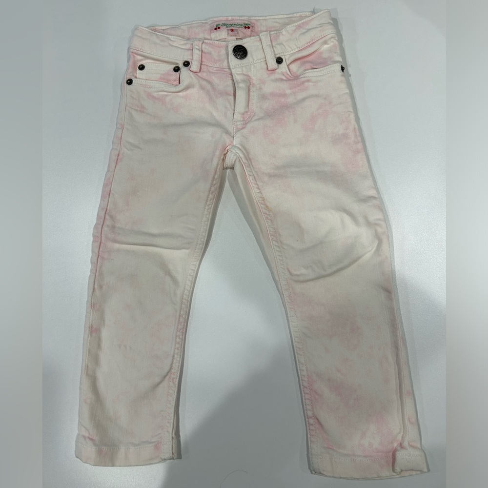 Bonpoint pink tie-dye toddler jeans (3yr)